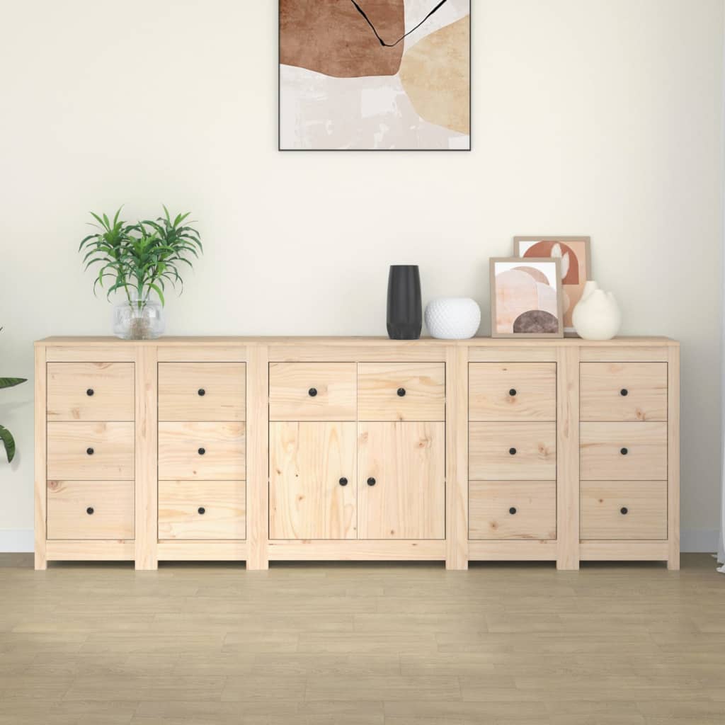 vidaXL Servantă, 230x35x80 cm, lemn masiv de pin