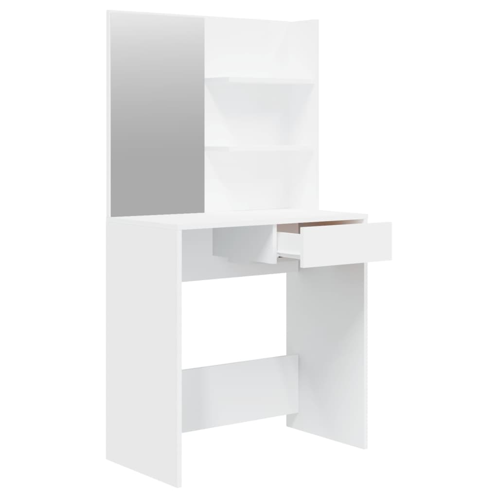 vidaXL Set măsuță de toaletă, alb, 74,5x40x141 cm vidaXL Set măsuță de toaletă, alb, 74,5x40x141 cm