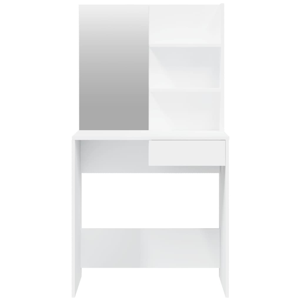 vidaXL Set măsuță de toaletă, alb, 74,5x40x141 cm vidaXL Set măsuță de toaletă, alb, 74,5x40x141 cm