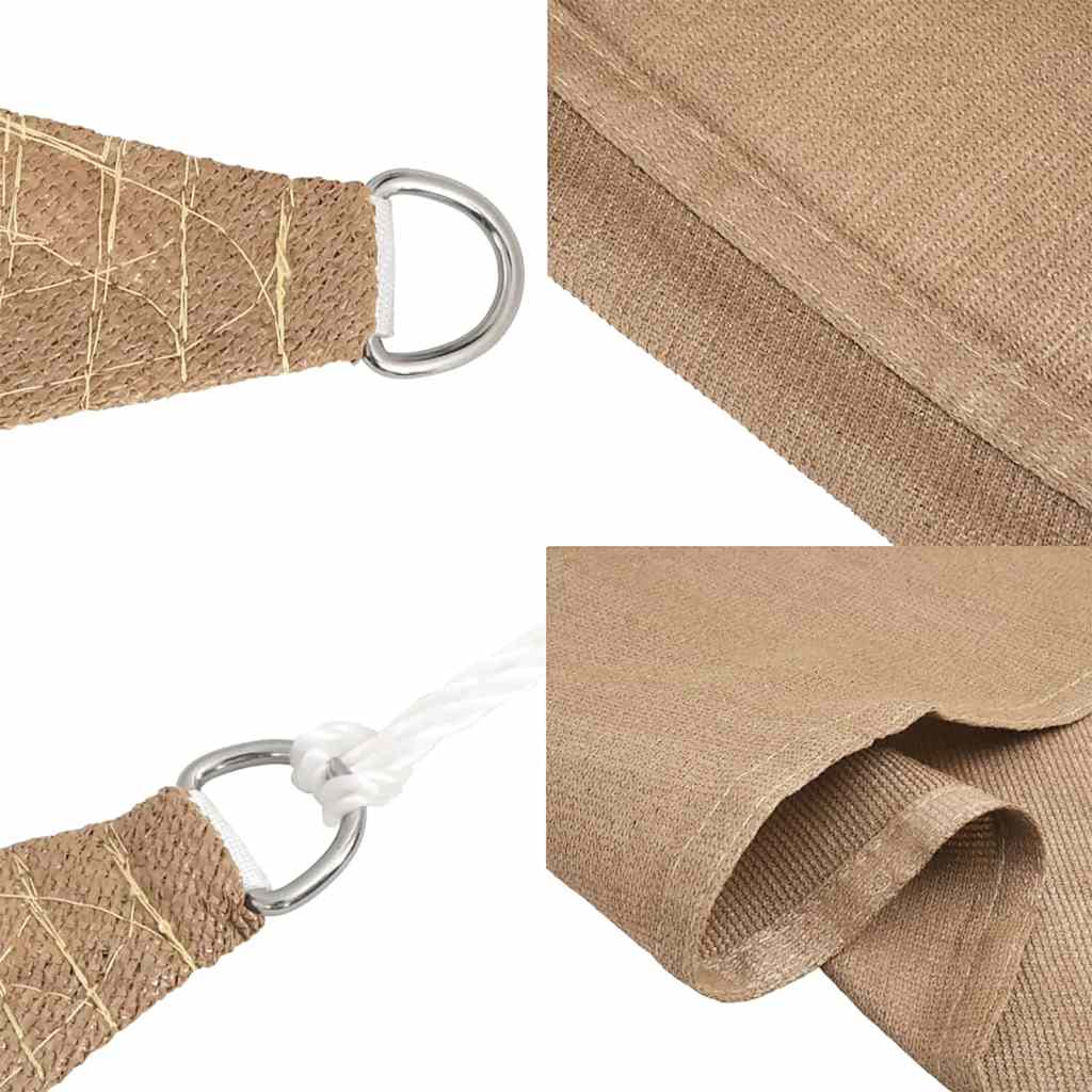 vidaXL Pânză parasolar, taupe, 6x7 m, HDPE, 160 g/m²