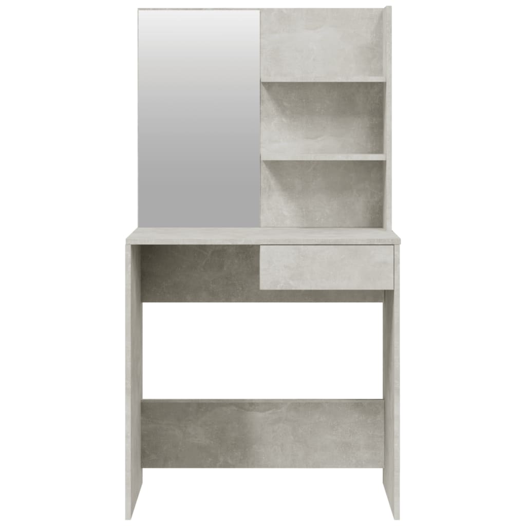 vidaXL Set măsuță de toaletă, gri beton, 74,5x40x141 cm vidaXL Set măsuță de toaletă, gri beton, 74,5x40x141 cm