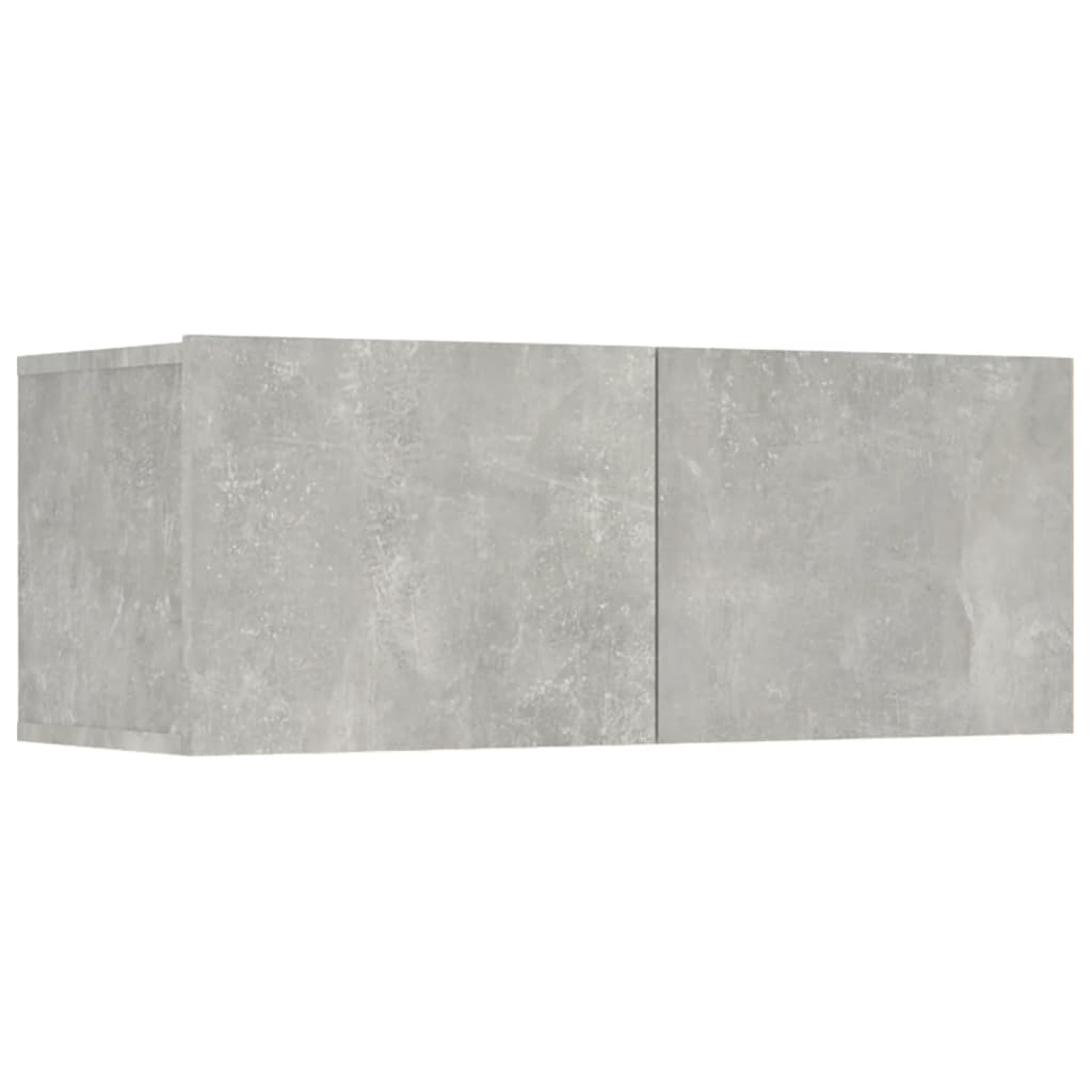 vidaXL Comode TV, 4 buc., gri beton, 80x30x30 cm, lemn prelucrat