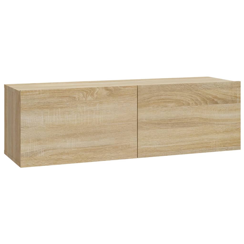 vidaXL Dulapuri TV de perete, 4 buc, stejar sonoma, 100x30x30 cm