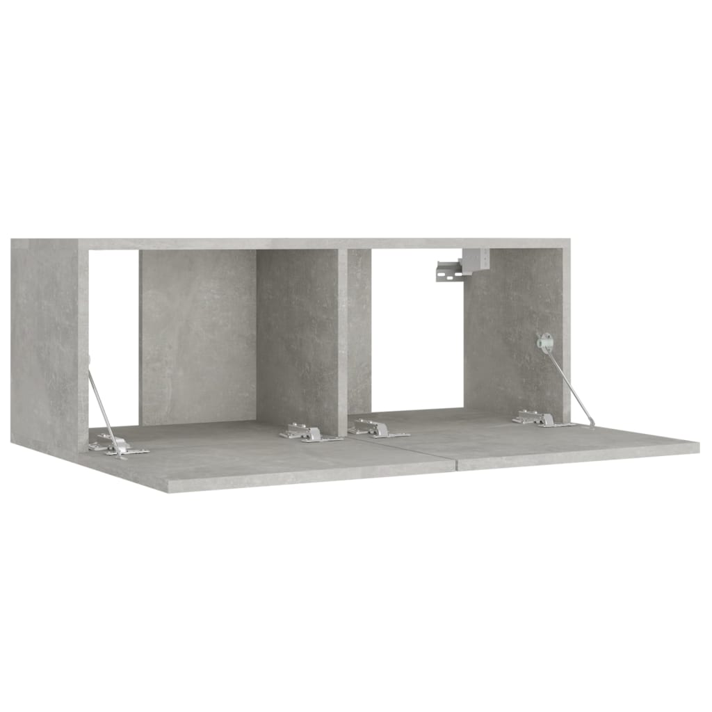 vidaXL Set dulap TV, 5 piese, gri beton, lemn prelucrat vidaXL Set dulap TV, 5 piese, gri beton, lemn prelucrat