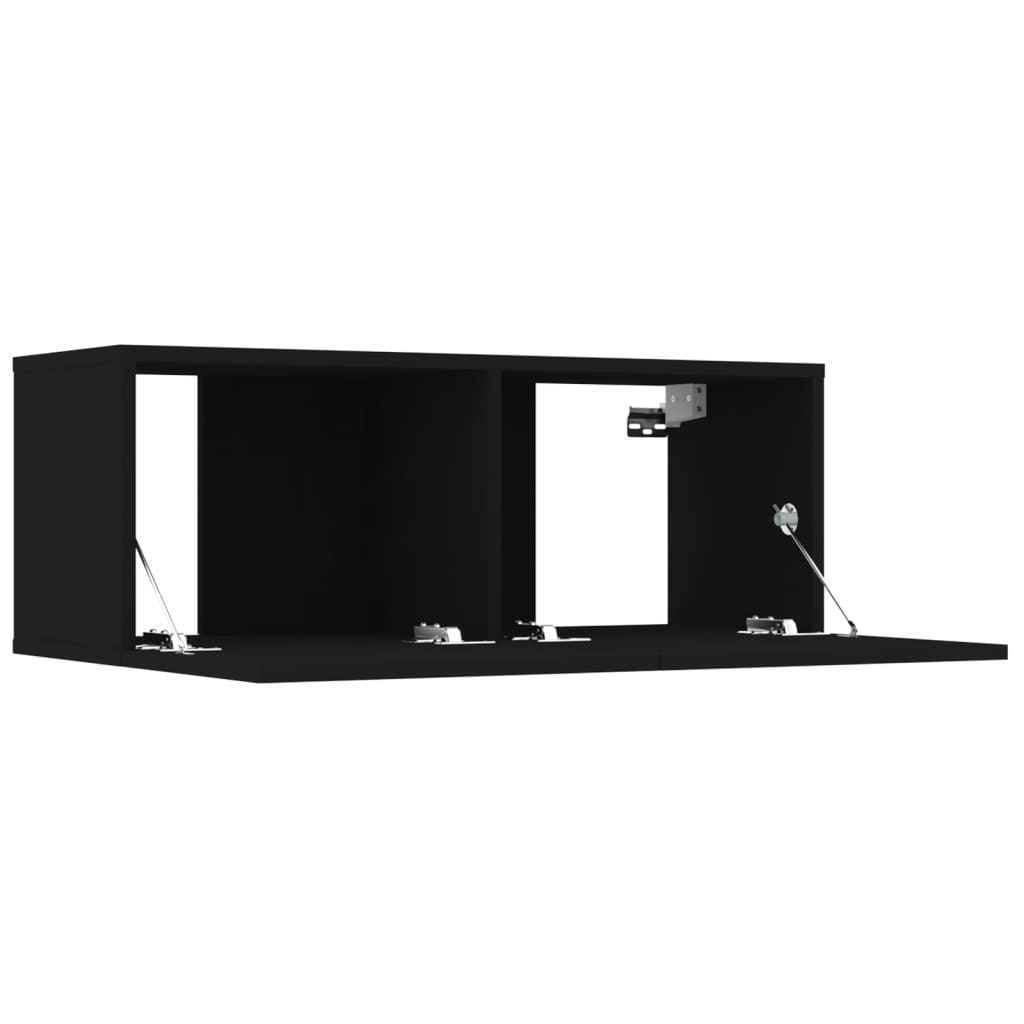 vidaXL Set dulap TV, 6 piese, negru, lemn prelucrat vidaXL Set dulap TV, 6 piese, negru, lemn prelucrat