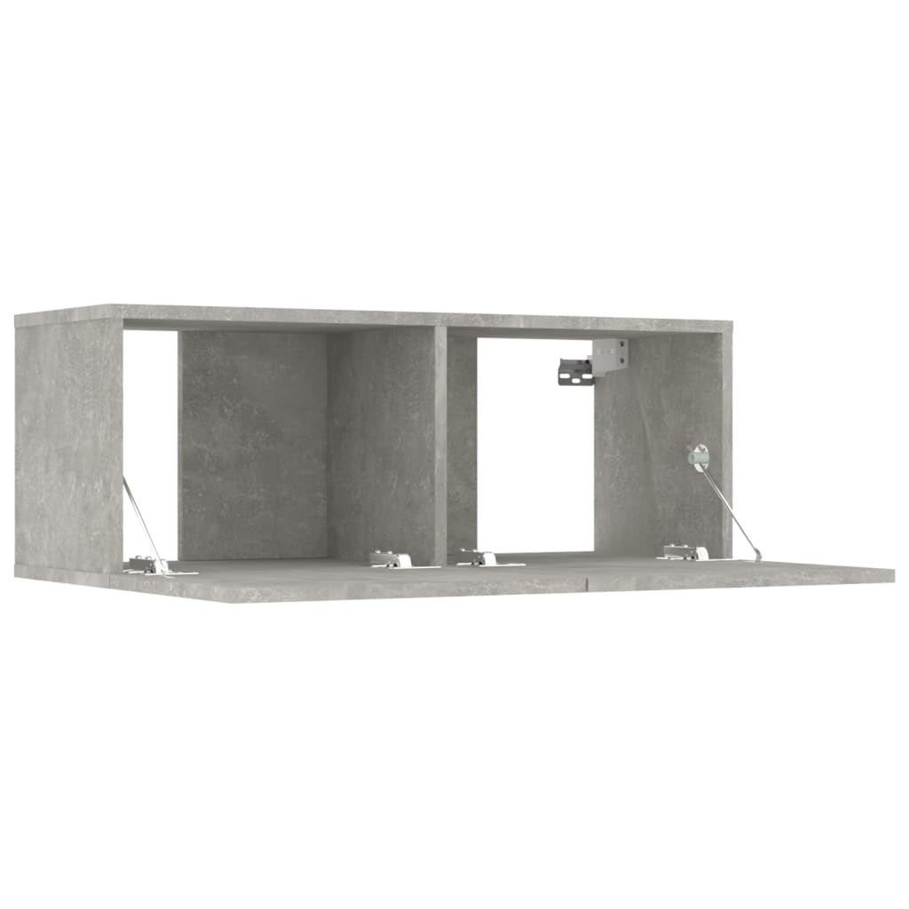 vidaXL Set dulap TV, 6 piese, gri beton, lemn prelucrat vidaXL Set dulap TV, 6 piese, gri beton, lemn prelucrat