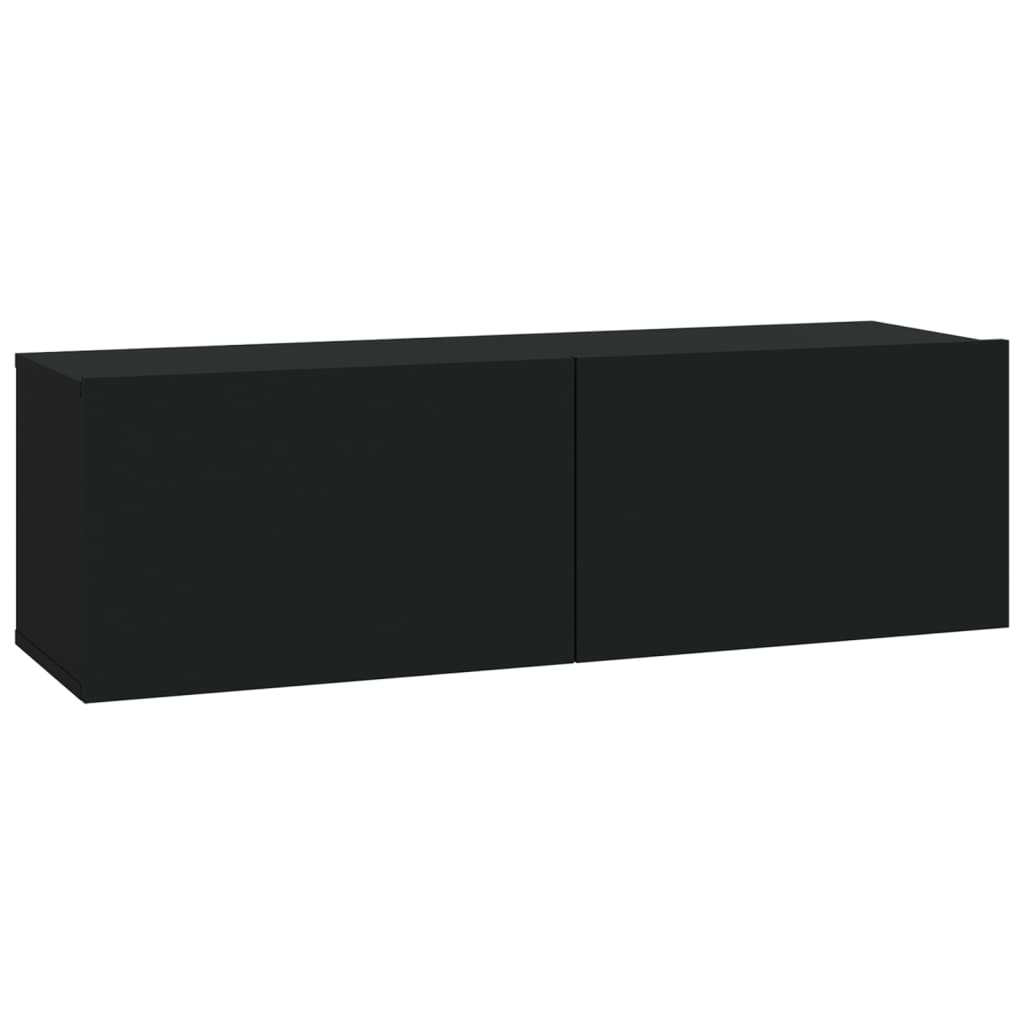 vidaXL Set dulap TV, 6 piese, negru, lemn prelucrat vidaXL Set dulap TV, 6 piese, negru, lemn prelucrat