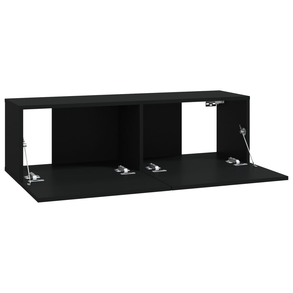 vidaXL Set dulap TV, 6 piese, negru, lemn prelucrat vidaXL Set dulap TV, 6 piese, negru, lemn prelucrat