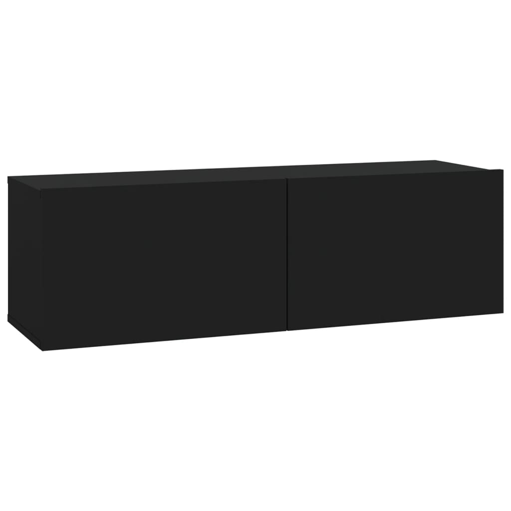 vidaXL Set dulap TV, 6 piese, negru, lemn prelucrat vidaXL Set dulap TV, 6 piese, negru, lemn prelucrat