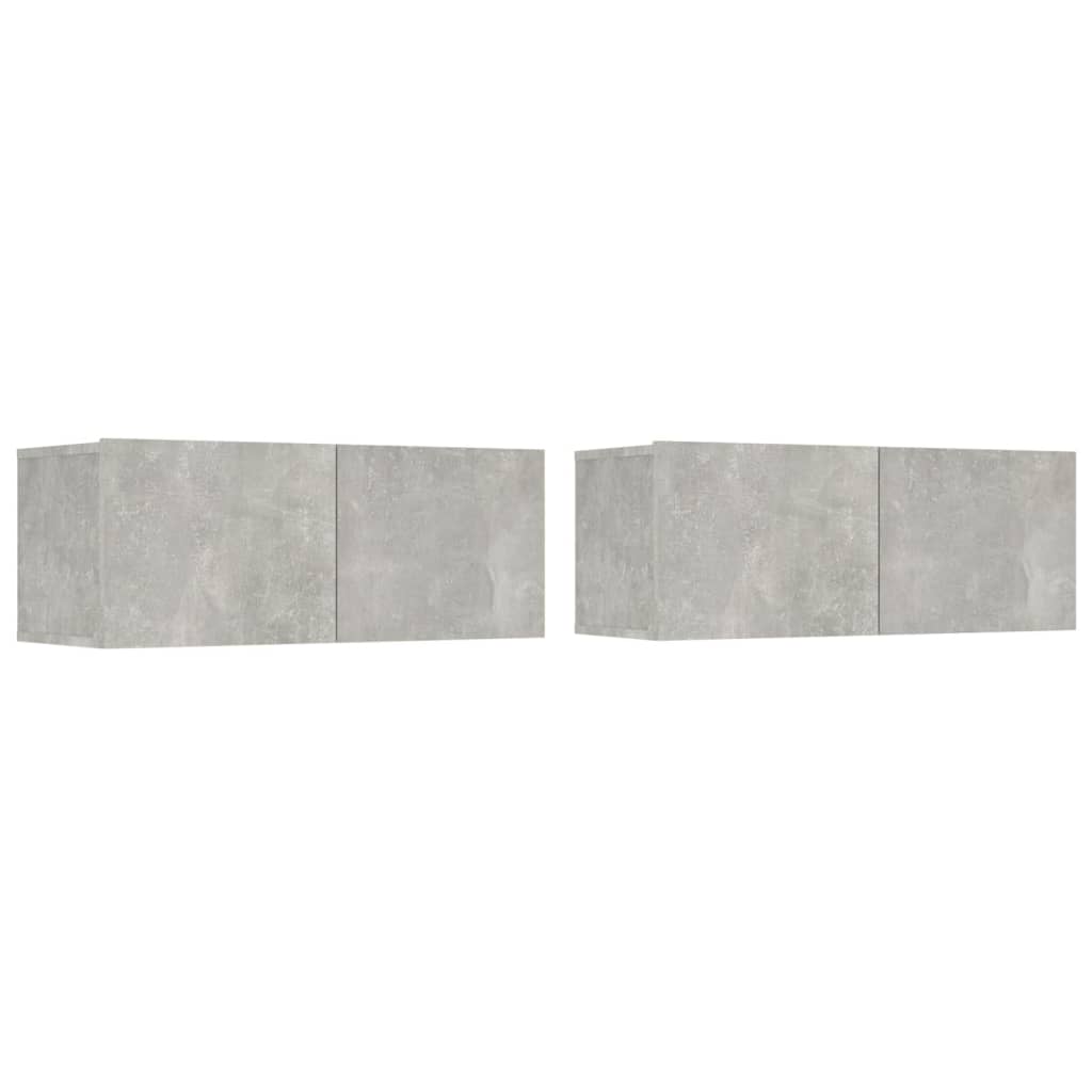 vidaXL Set dulap TV, 5 piese, gri beton, lemn prelucrat vidaXL Set dulap TV, 5 piese, gri beton, lemn prelucrat