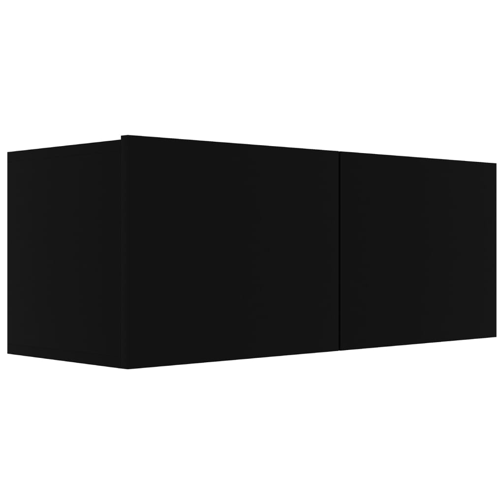 vidaXL Set dulapuri TV, 3 piese, negru, lemn prelucrat vidaXL Set dulapuri TV, 3 piese, negru, lemn prelucrat