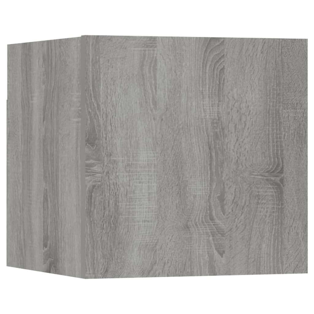 vidaXL Set comode TV, 7 piese, gri sonoma, lemn compozit vidaXL Set comode TV, 7 piese, gri sonoma, lemn compozit