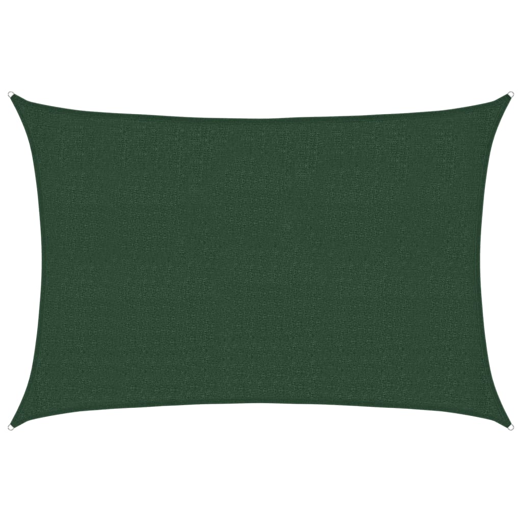 vidaXL Pânză parasolar, verde închis, 2,5x4 m, 160 g/m², HDPE