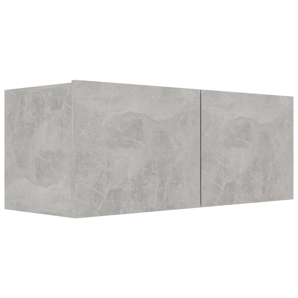 vidaXL Set dulapuri TV, 7 piese, gri beton, lemn prelucrat