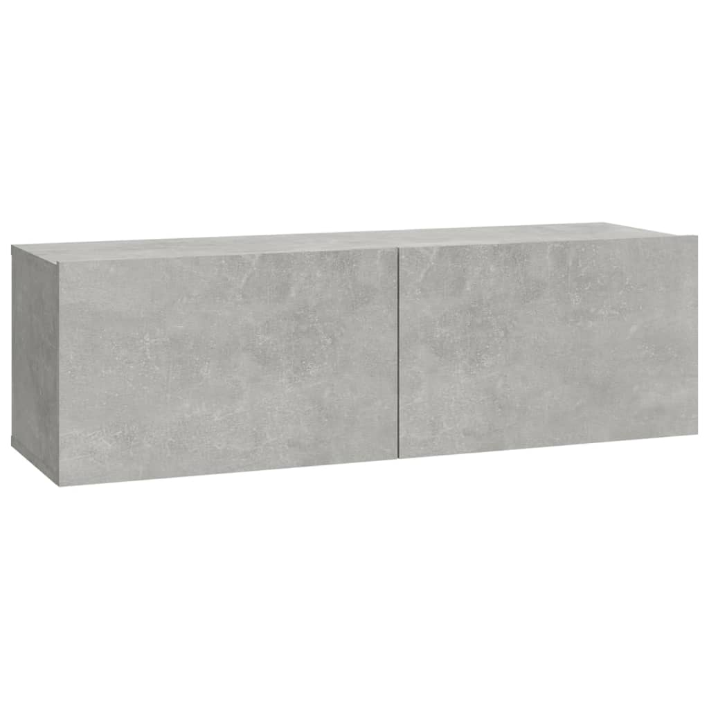 vidaXL Set dulapuri TV, 7 piese, gri beton, lemn prelucrat