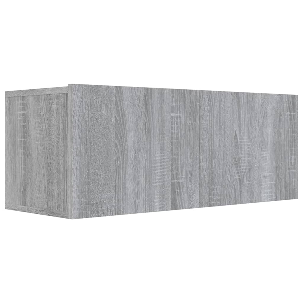 vidaXL Set comode TV, 7 piese, gri sonoma, lemn compozit vidaXL Set comode TV, 7 piese, gri sonoma, lemn compozit