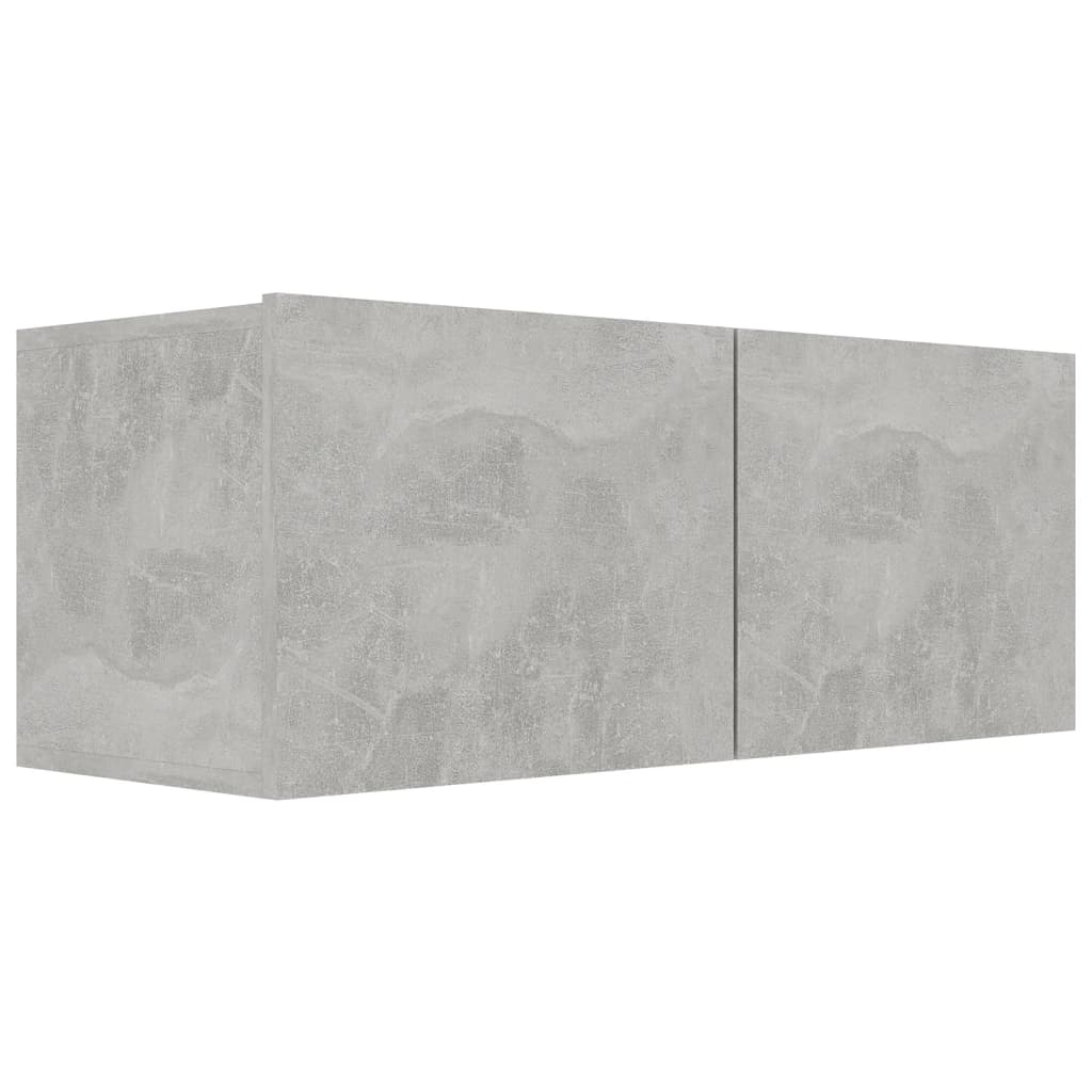 vidaXL Set dulapuri TV, 7 piese, gri beton, lemn prelucrat