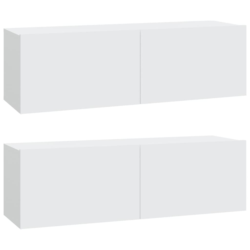 vidaXL Set dulap TV, 6 piese, alb, lemn prelucrat vidaXL Set dulap TV, 6 piese, alb, lemn prelucrat