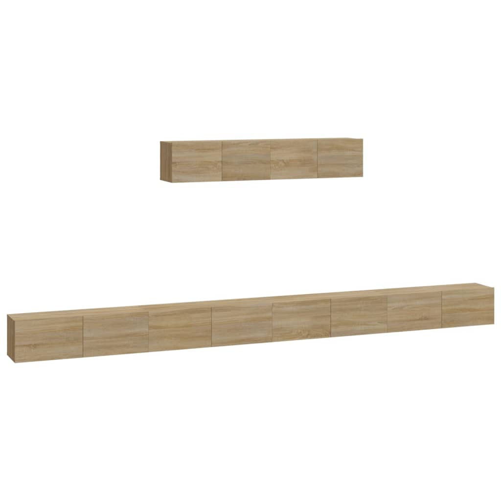 vidaXL Set dulap TV, 6 piese, stejar sonoma, lemn prelucrat vidaXL Set dulap TV, 6 piese, stejar sonoma, lemn prelucrat