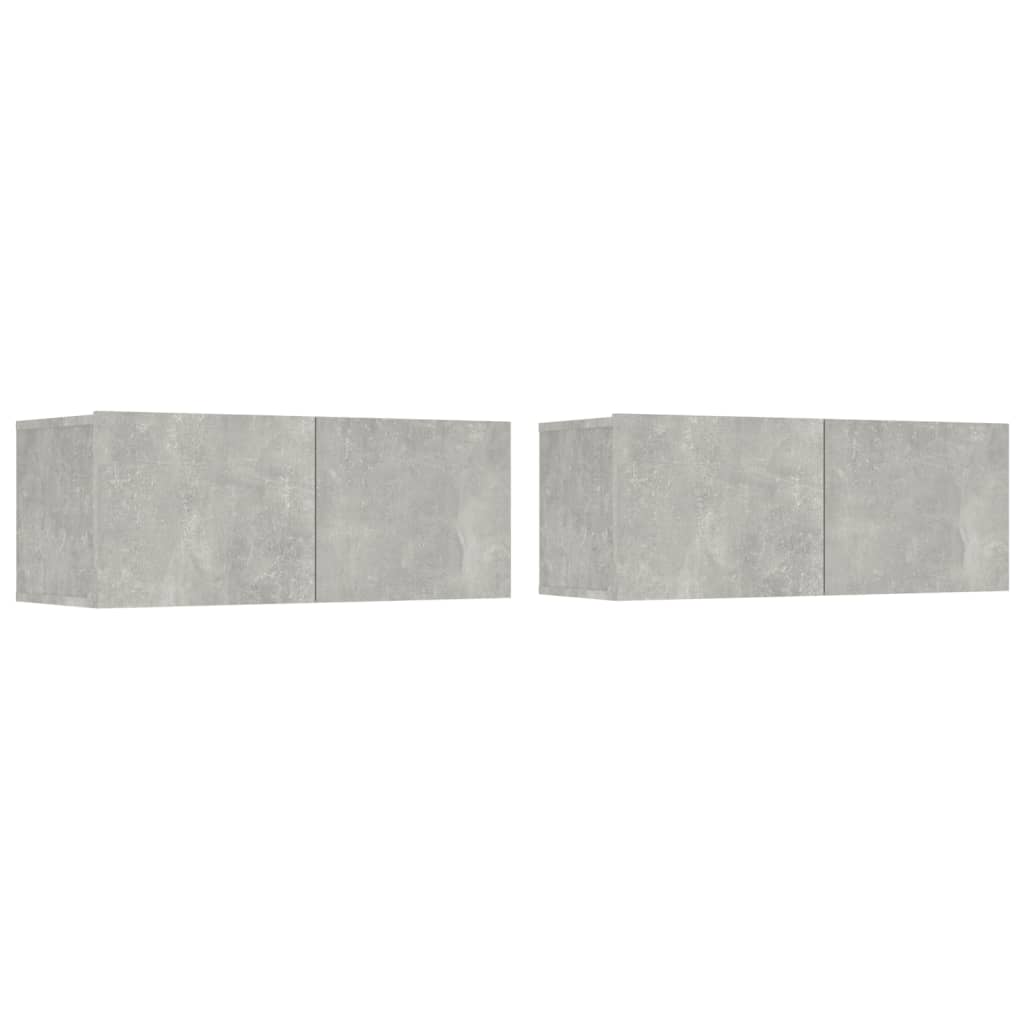 vidaXL Set dulap TV, 6 piese, gri beton, lemn prelucrat vidaXL Set dulap TV, 6 piese, gri beton, lemn prelucrat
