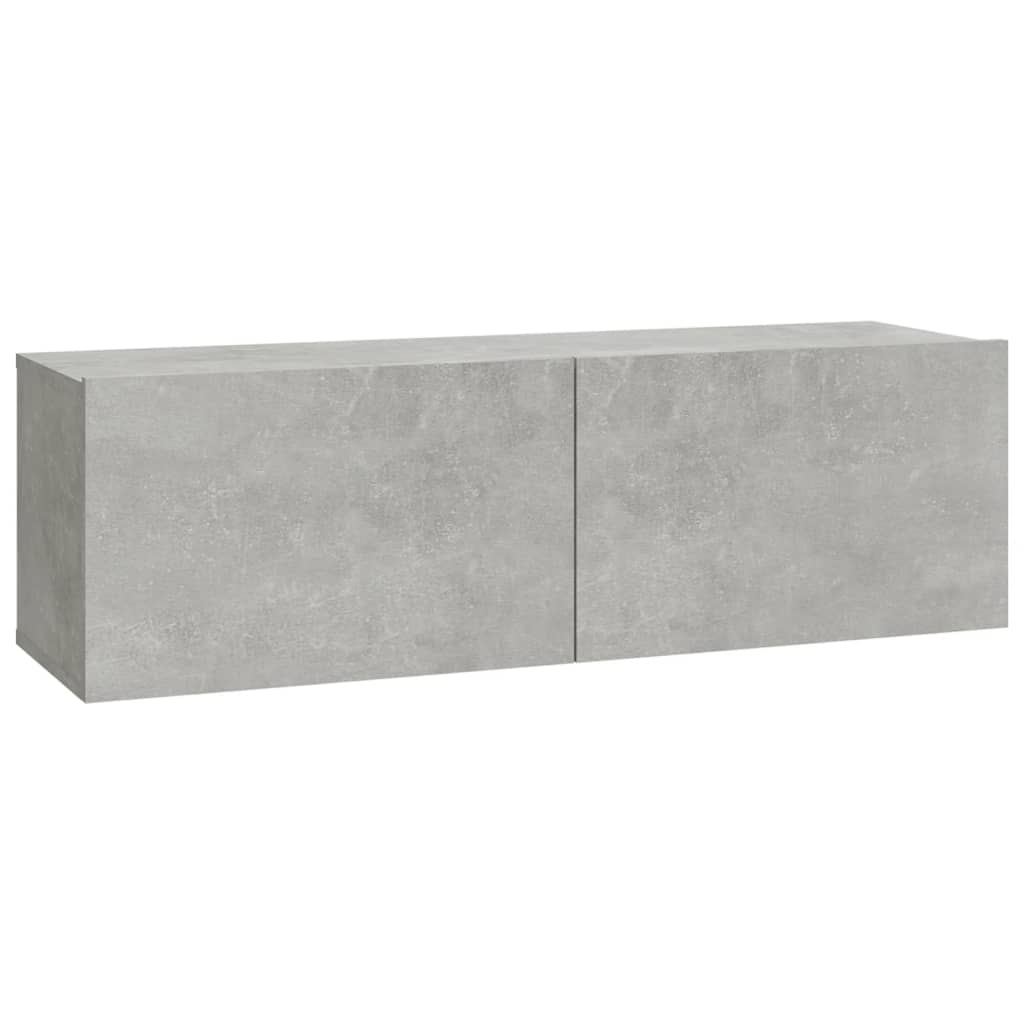 vidaXL Set dulap TV, 6 piese, gri beton, lemn prelucrat vidaXL Set dulap TV, 6 piese, gri beton, lemn prelucrat