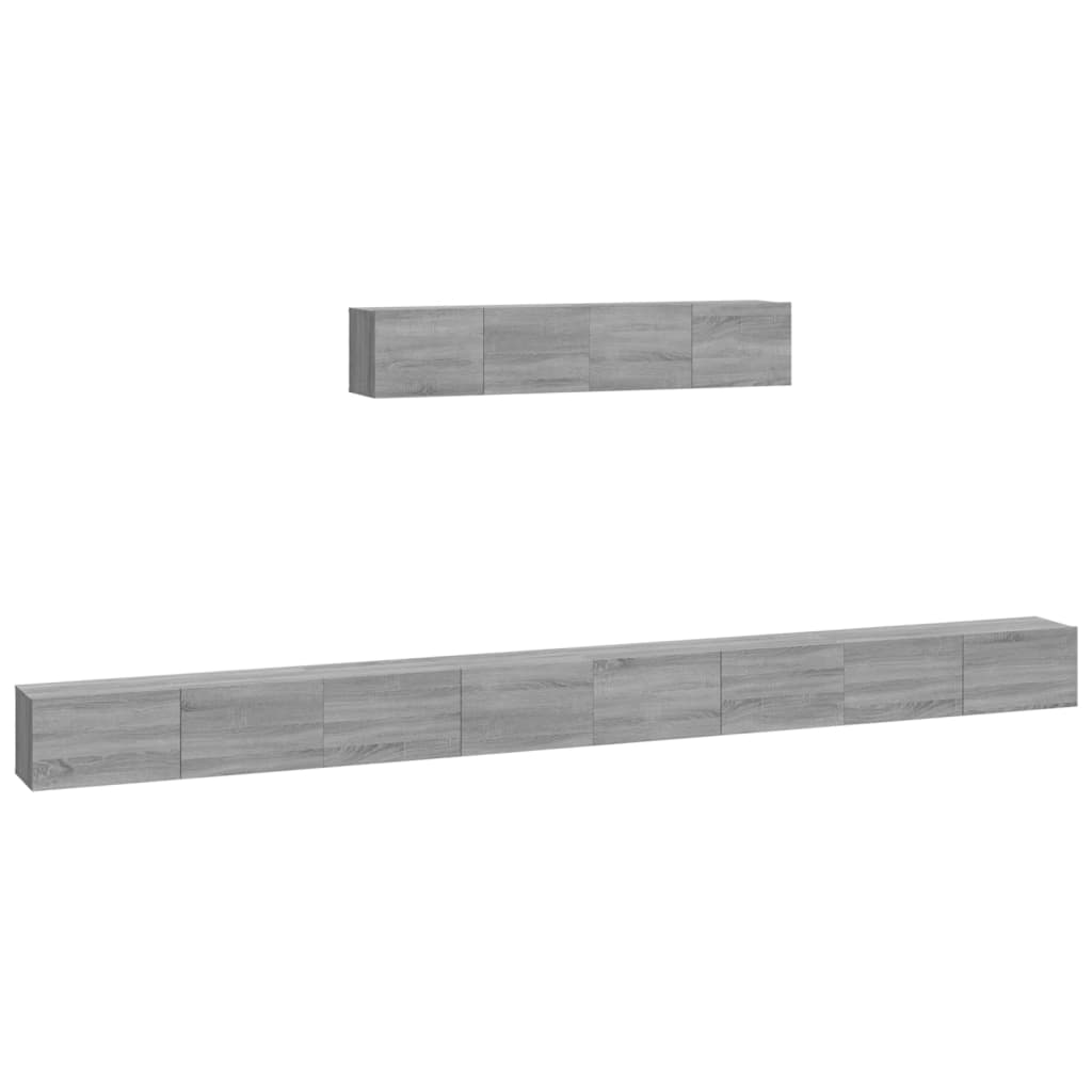 vidaXL Set dulapuri TV, 6 piese, gri sonoma, lemn prelucrat vidaXL Set dulapuri TV, 6 piese, gri sonoma, lemn prelucrat