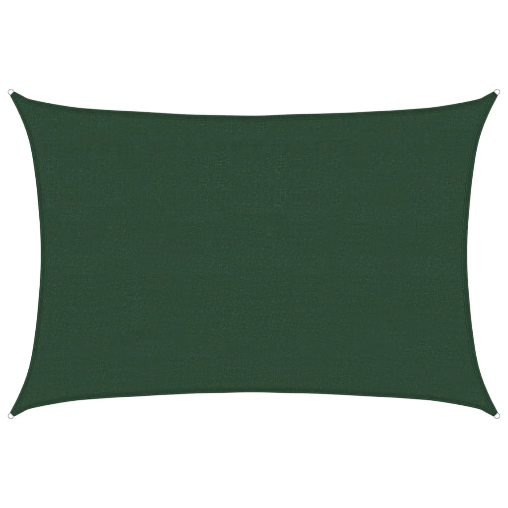 vidaXL Pânză parasolar, verde închis, 4x5 m, HDPE, 160 g/m²