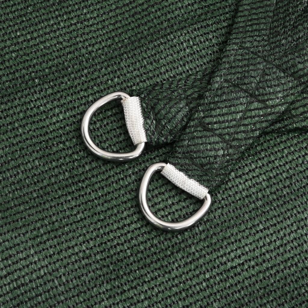 vidaXL Pânză parasolar, verde închis, 3x3x3 m, HDPE, 160 g/m²