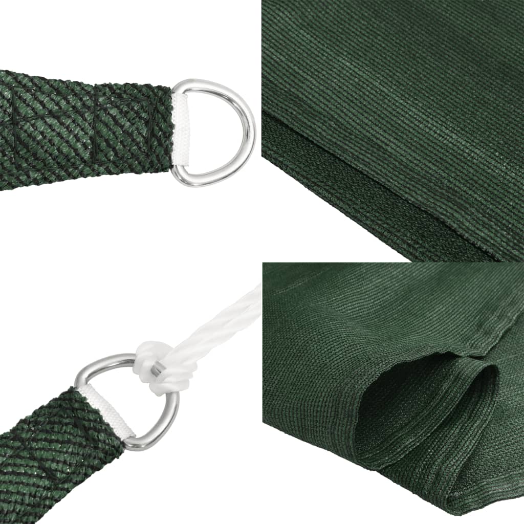 vidaXL Pânză parasolar, verde închis, 3,5x3,5x4,9 m, HDPE, 160 g/m² vidaXL Pânză parasolar, verde închis, 3,5x3,5x4,9 m, HDPE, 160 g/m²