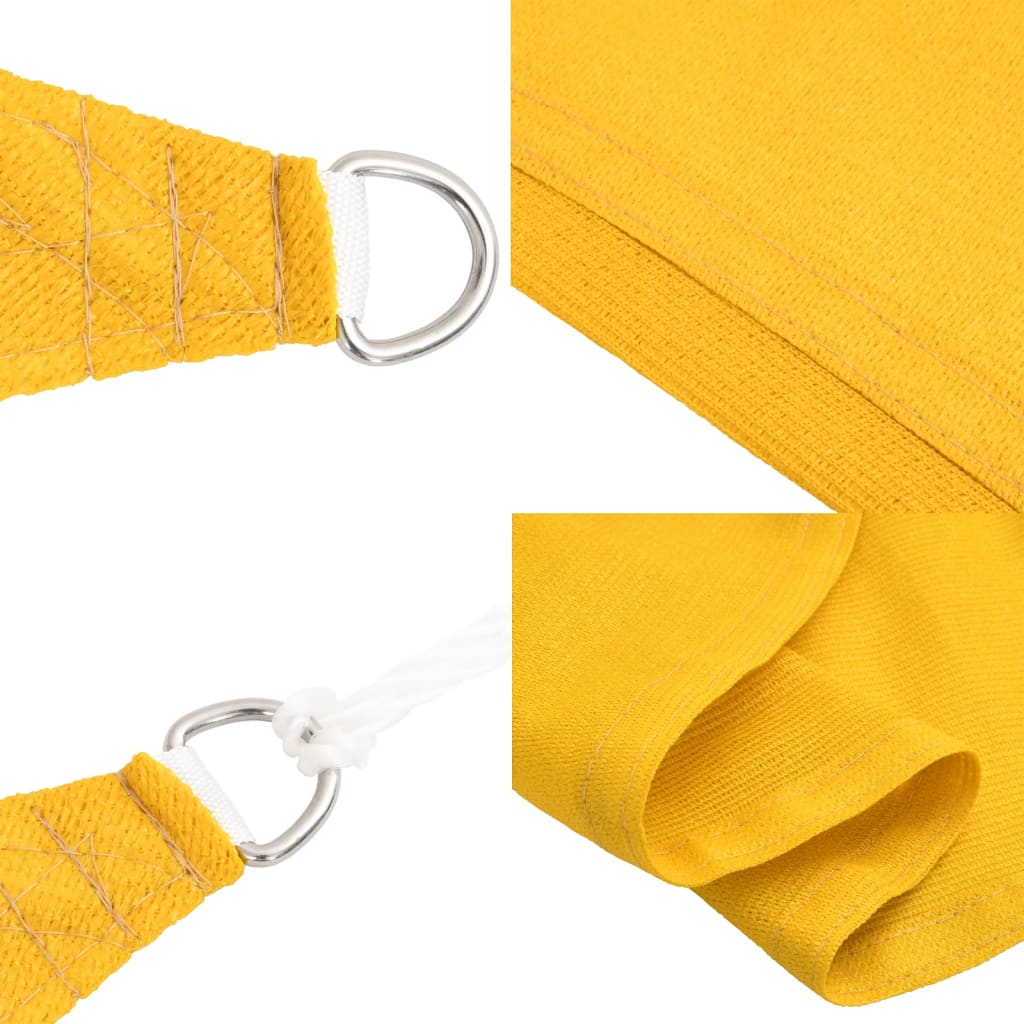 vidaXL Pânză parasolar, galben, 2,5x2,5 m, HDPE, 160 g/m² vidaXL Pânză parasolar, galben, 2,5x2,5 m, HDPE, 160 g/m²