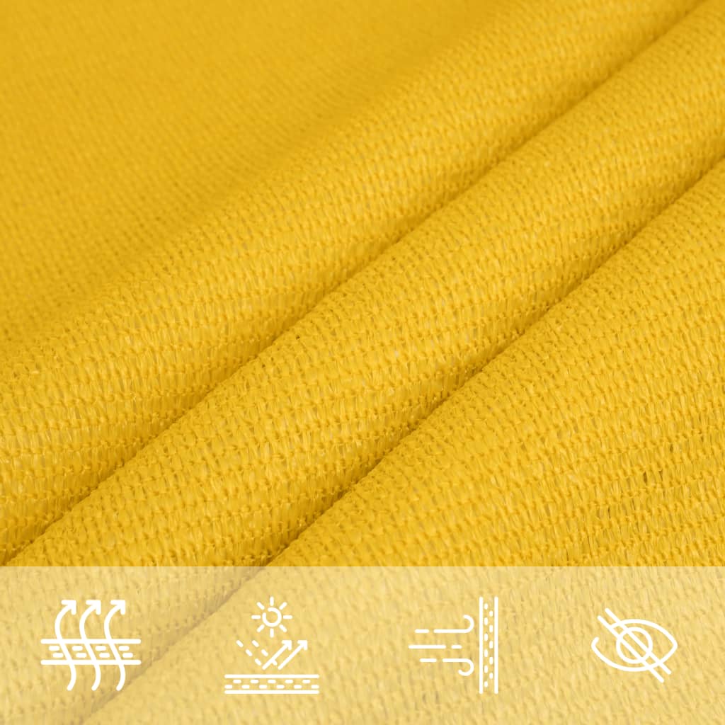 vidaXL Pânză parasolar, galben, 2,5x2,5 m, HDPE, 160 g/m² vidaXL Pânză parasolar, galben, 2,5x2,5 m, HDPE, 160 g/m²