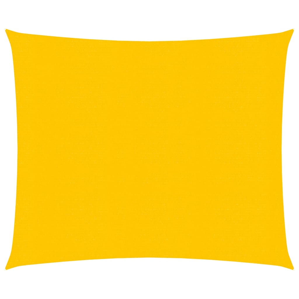 vidaXL Pânză parasolar, galben, pătrat, 4x4 m HDPE, 160 g/m²