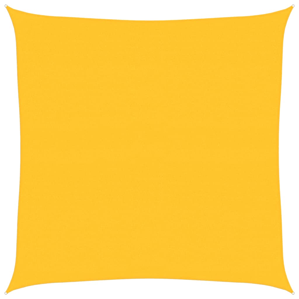vidaXL Pânză parasolar, galben, pătrat, 4,5x4,5 m HDPE, 160 g/m²