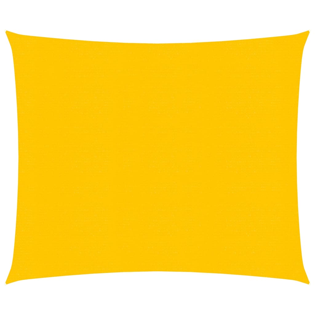 vidaXL Pânză parasolar, galben, pătrat, 5x5, m HDPE, 160 g/m²