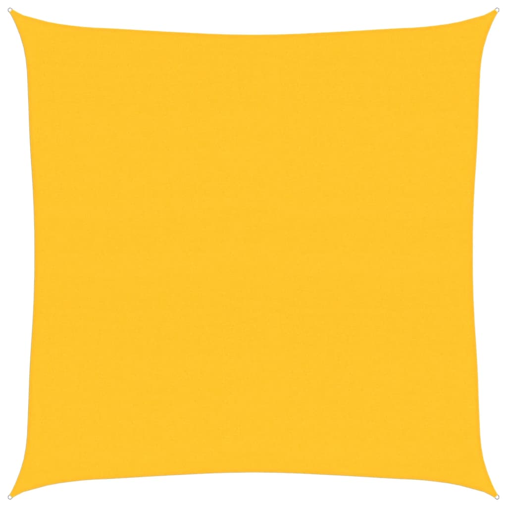 vidaXL Pânză parasolar, galben, pătrat, 6x6 m HDPE, 160 g/m²