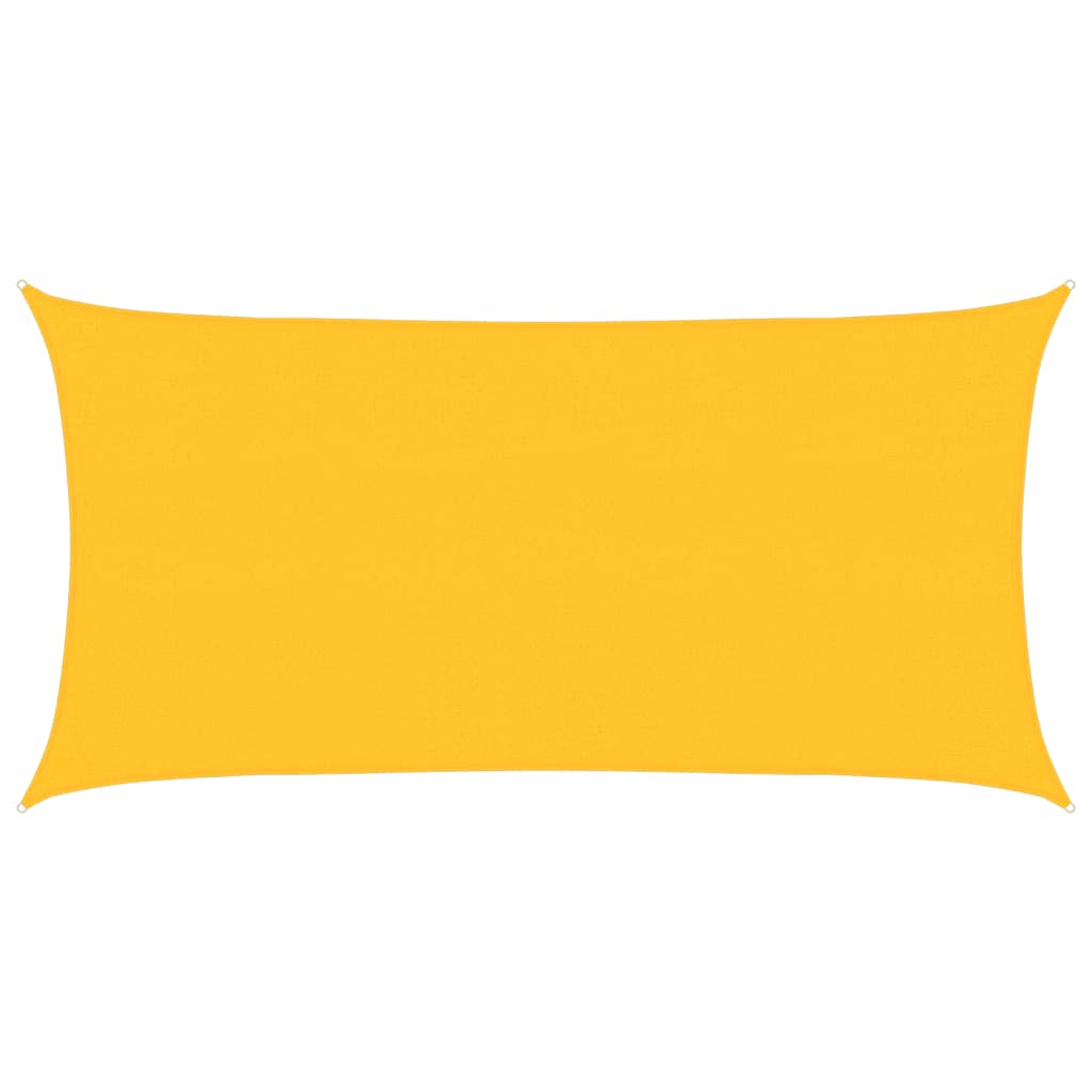 vidaXL Pânză parasolar, galben, 2x4 m, HDPE, 160 g/m²