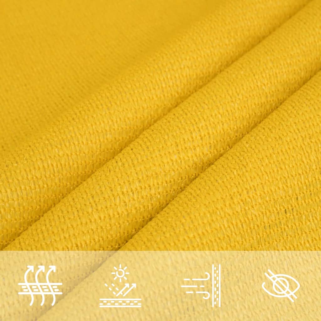vidaXL Pânză parasolar, galben, 2x4 m, HDPE, 160 g/m²