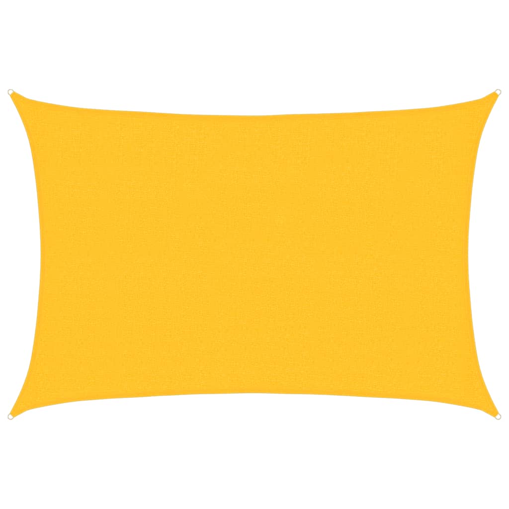 vidaXL Pânză parasolar, galben, 2,5x4 m , HDPE , 160 g/m²