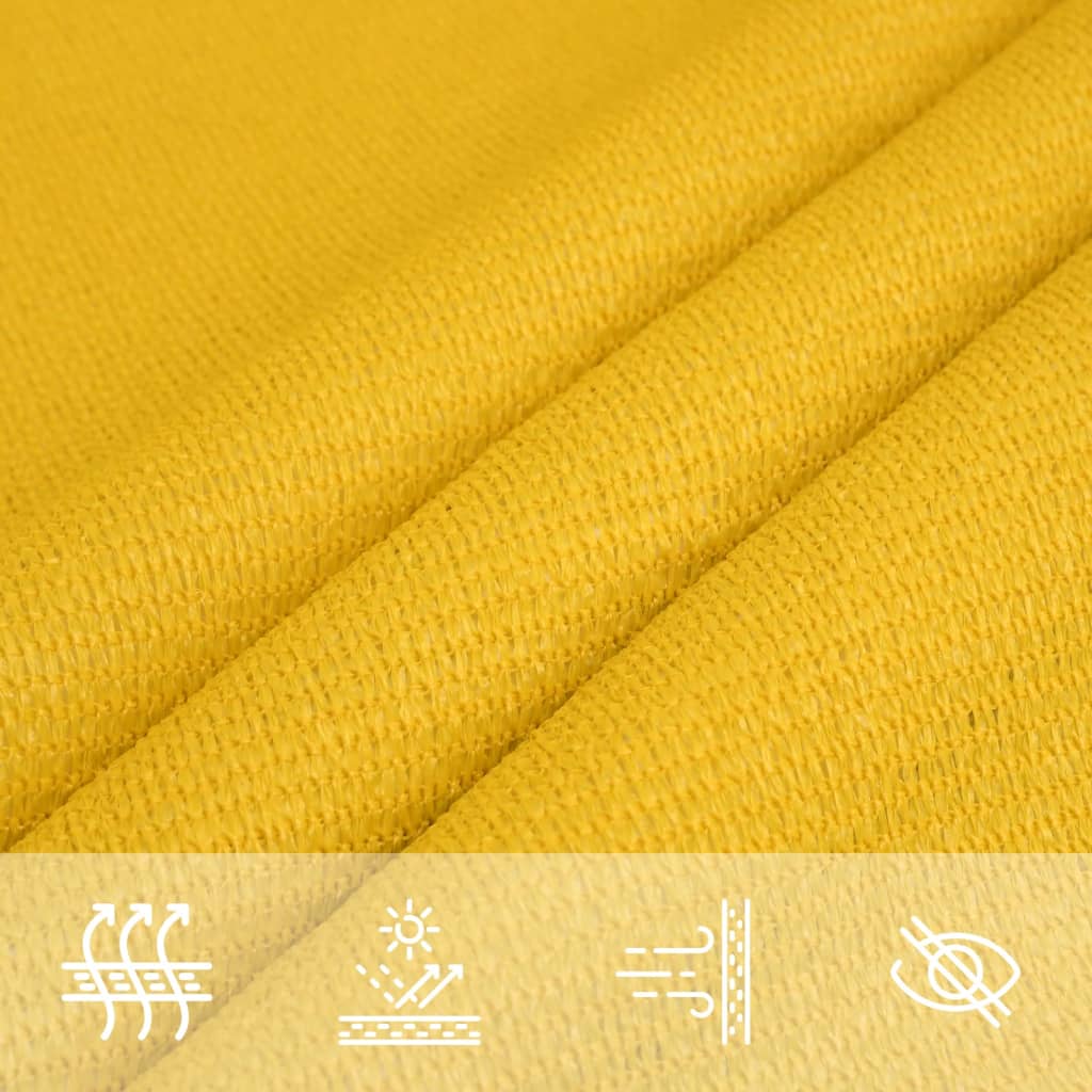 vidaXL Pânză parasolar, galben, 2,5x4 m , HDPE , 160 g/m²