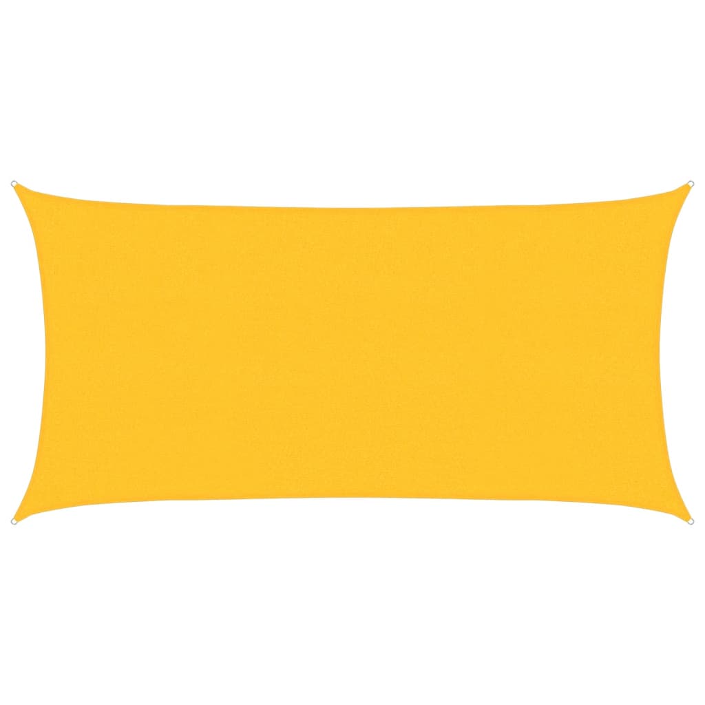vidaXL Pânză parasolar, galben, 2,5x4,5 m, HDPE, 160 g/m²