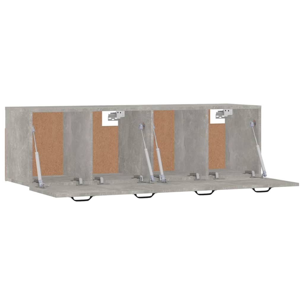 vidaXL Dulapuri de perete 2 buc. gri beton 80x35x36,5cm lemn prelucrat vidaXL Dulapuri de perete 2 buc. gri beton 80x35x36,5cm lemn prelucrat