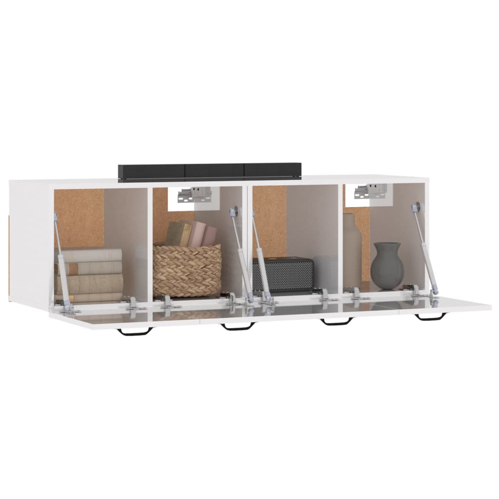 vidaXL Dulapuri de perete 2 buc. alb extralucios 80x36,5x35 cm lemn vidaXL Dulapuri de perete 2 buc. alb extralucios 80x36,5x35 cm lemn