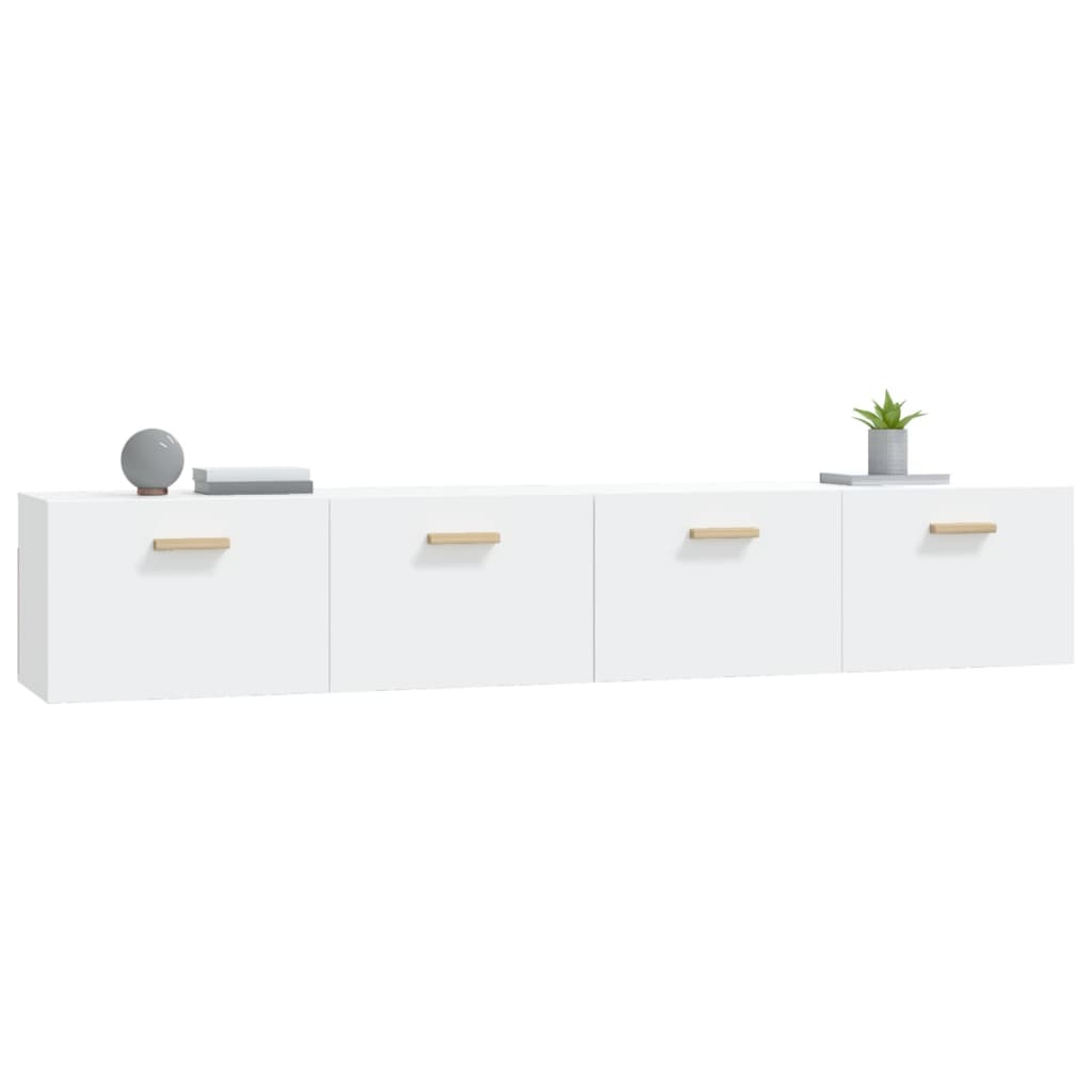 vidaXL Dulapuri de perete, 2 buc., alb, 100x36,5x35 cm, lemn prelucrat vidaXL Dulapuri de perete, 2 buc., alb, 100x36,5x35 cm, lemn prelucrat