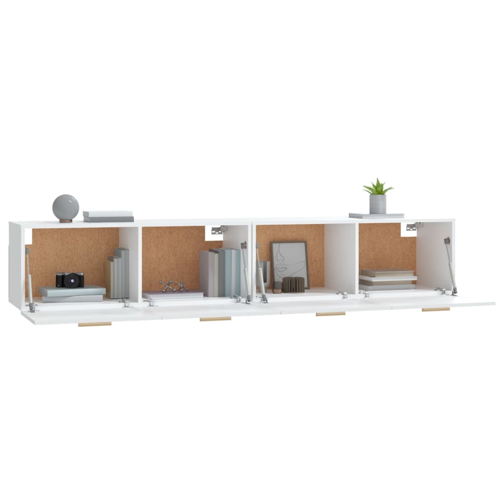 vidaXL Dulapuri de perete, 2 buc., alb, 100x36,5x35 cm, lemn prelucrat vidaXL Dulapuri de perete, 2 buc., alb, 100x36,5x35 cm, lemn prelucrat