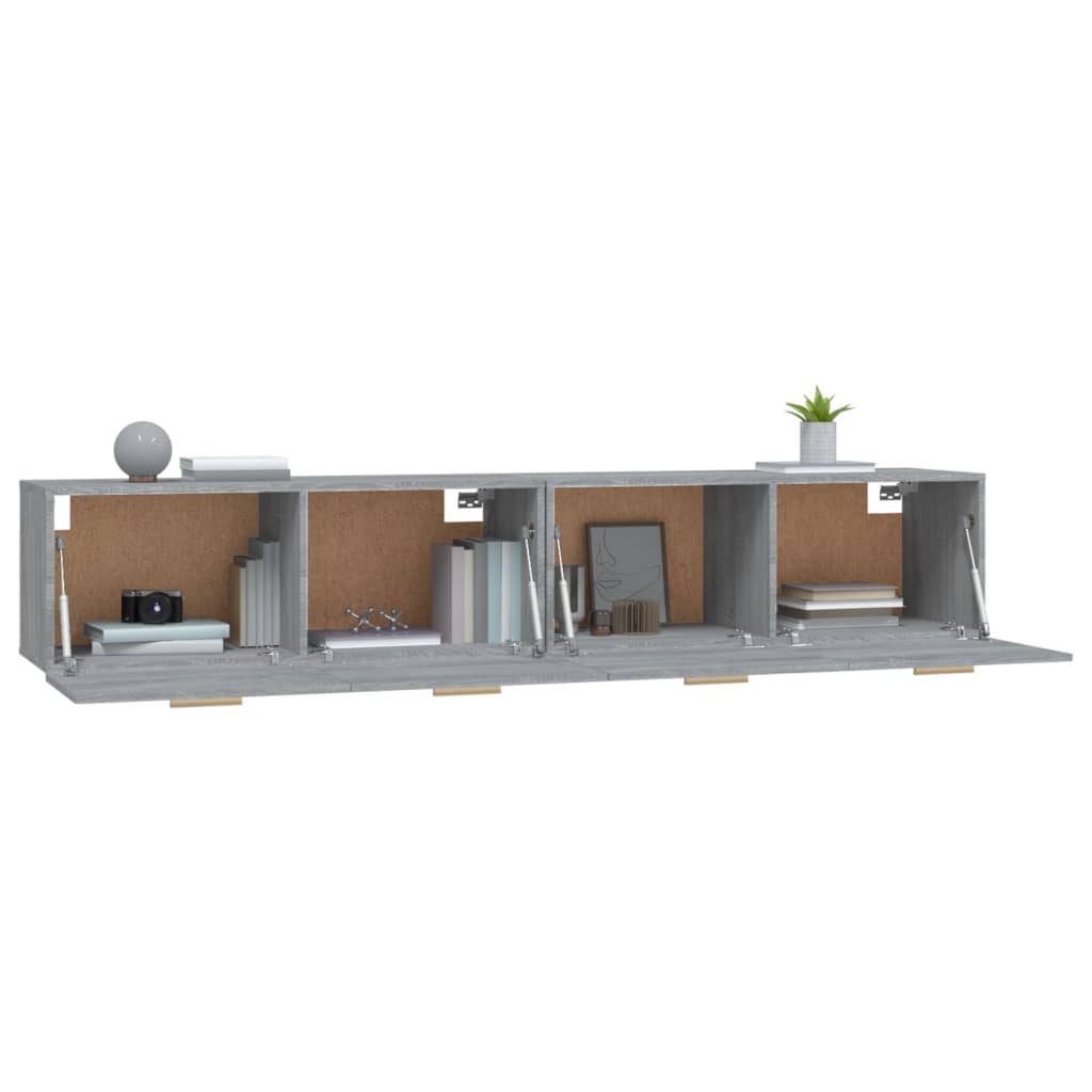 vidaXL Dulapuri perete 2 buc. gri sonoma 100x36,5x35cm lemn prelucrat