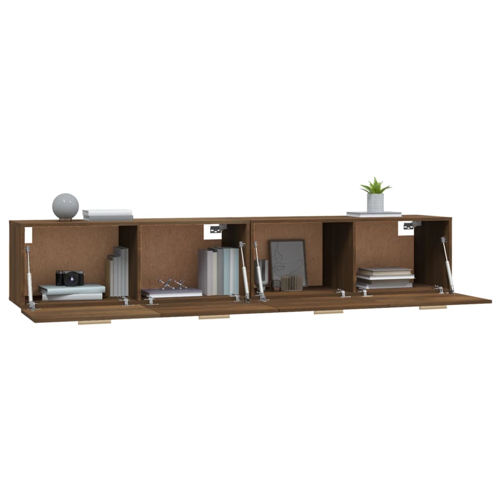 vidaXL Dulapuri perete 2 buc stejar maro 100x36,5x35 cm lemn prelucrat vidaXL Dulapuri perete 2 buc stejar maro 100x36,5x35 cm lemn prelucrat