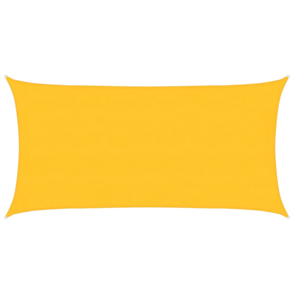 vidaXL Pânză parasolar, galben dreptunghiular 4x7 m, HDPE, 160 g/m²