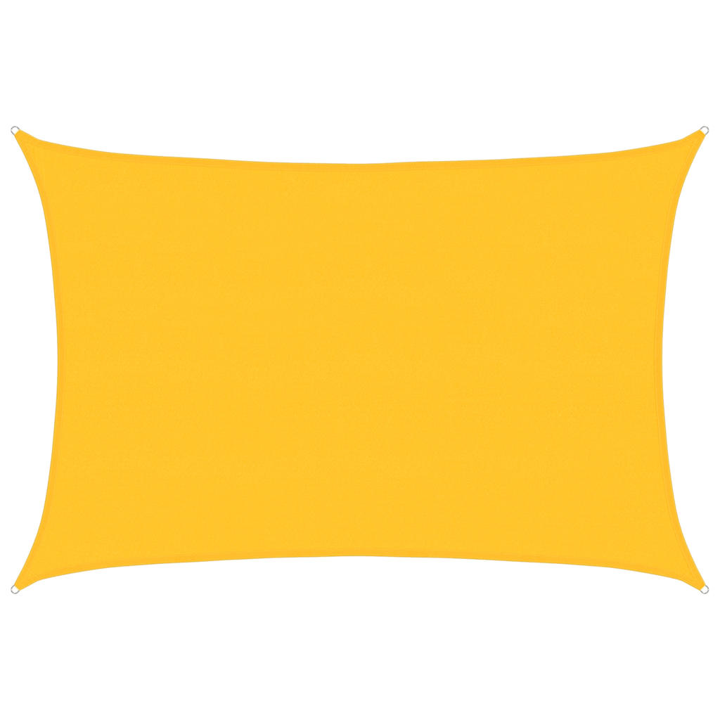 vidaXL Pânză parasolar, galben dreptunghiular 5x6 m, HDPE, 160 g/m²