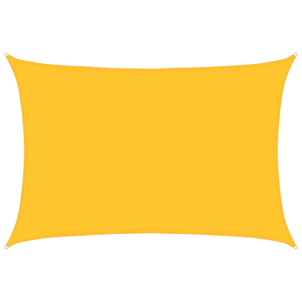 vidaXL Pânză parasolar, galben dreptunghiular 5x7 m, HDPE, 160 g/m²