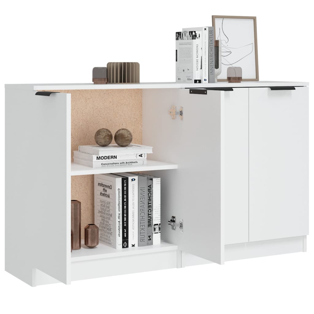 vidaXL Servante, 2 piese, alb, 60x30x70 cm, lemn prelucrat